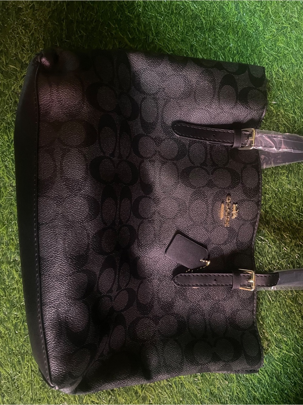 Black Signature Tote Bag